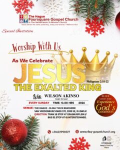Weekly Celebration Service: Jesus, the Exalted King flyer